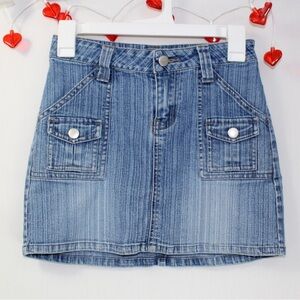 Vintage rue 21 Y2K stretch denim mini skirt women’s size 1